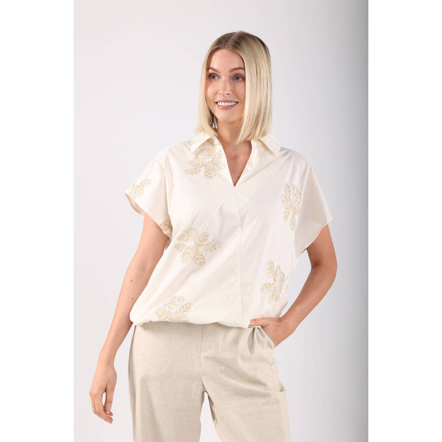 NUKUS blousetop beige