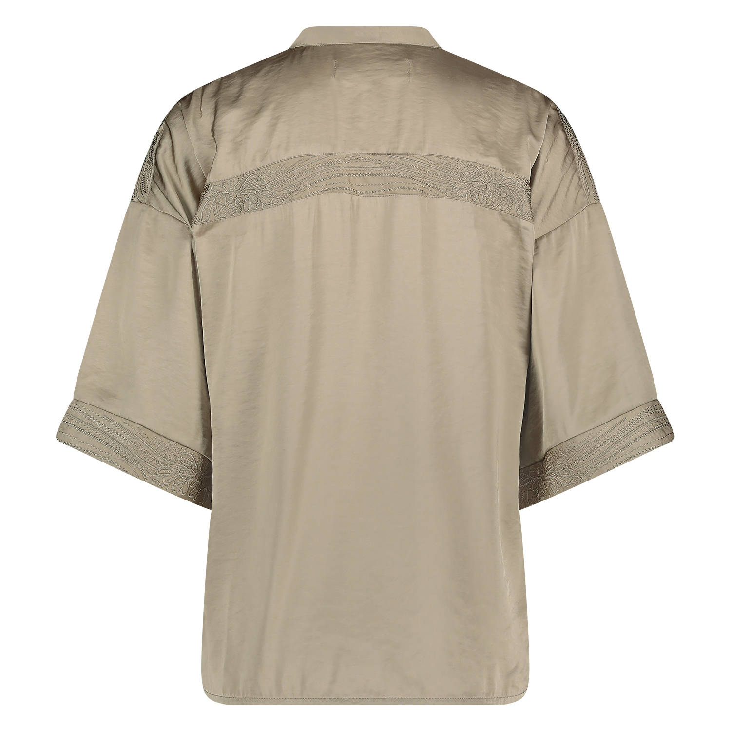 NUKUS blousetop grijsbruin