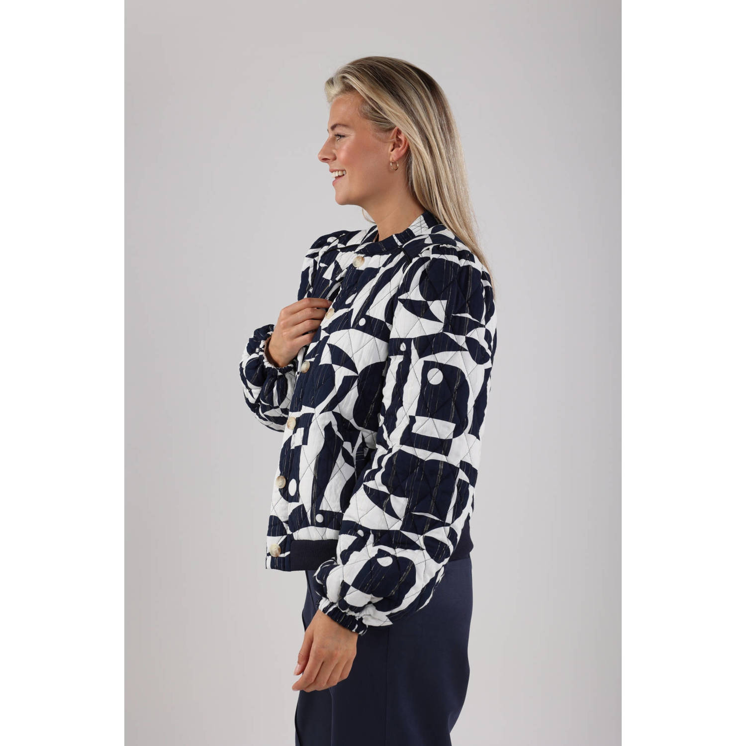 NUKUS jasje met lurex ecru