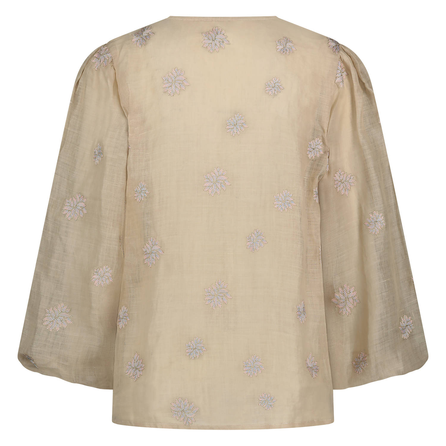 NUKUS blousetop lichtbruin