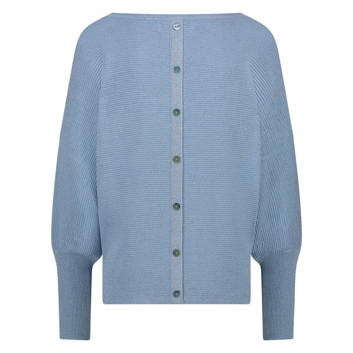 NUKUS trui blauw fijn gebreid