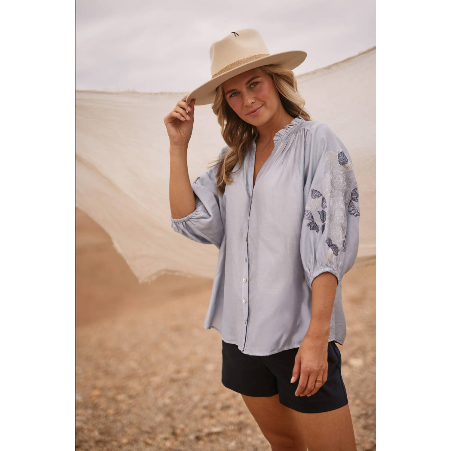 NUKUS blouse blauw
