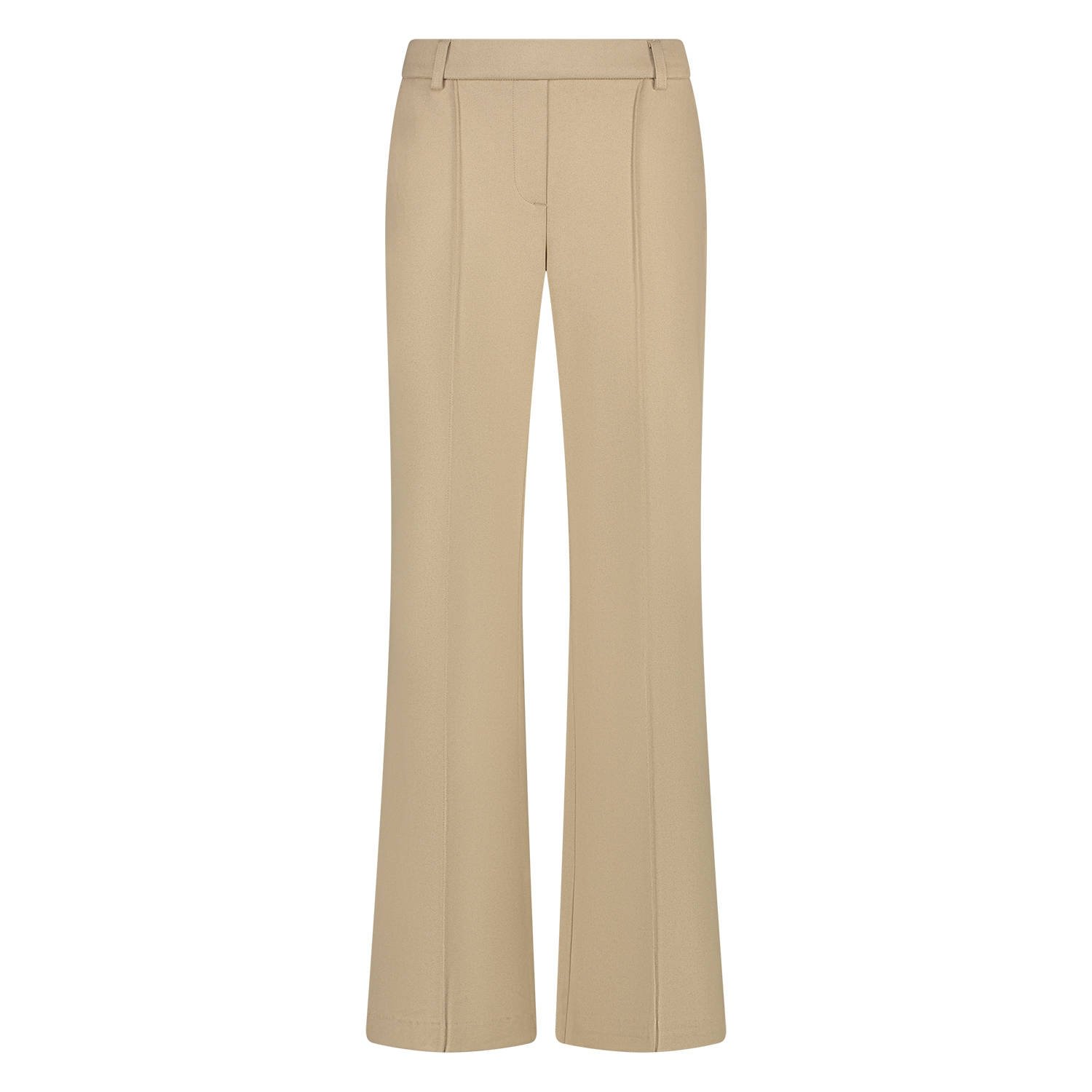 NUKUS straight high waist pantalon beige