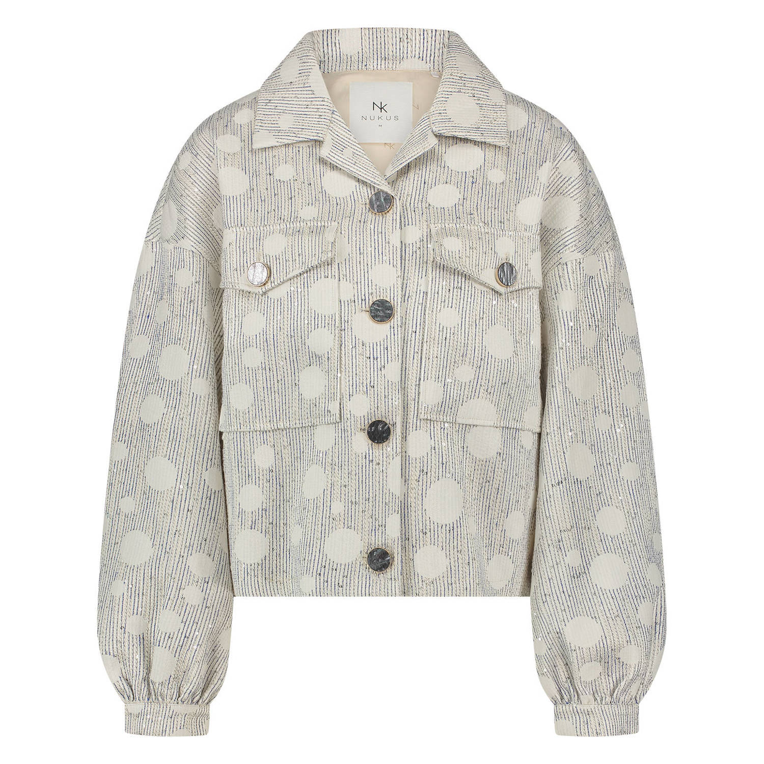 Nukus Harmony Blazer Jas Dott Blue Dames