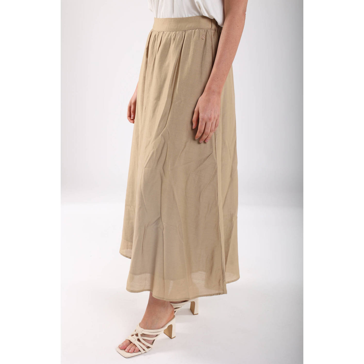 NUKUS plissé rok camel
