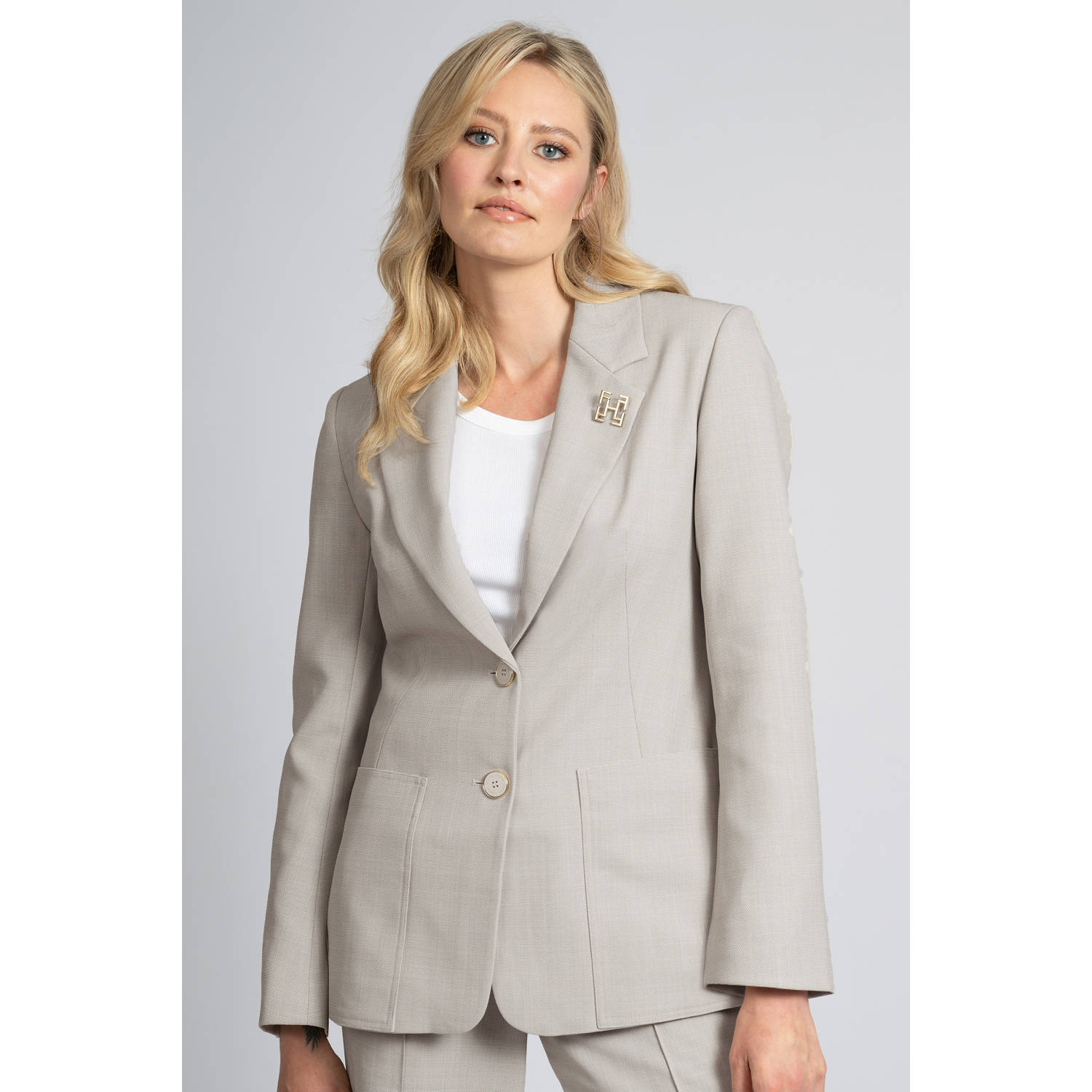 Fifth House regular blazer ecru