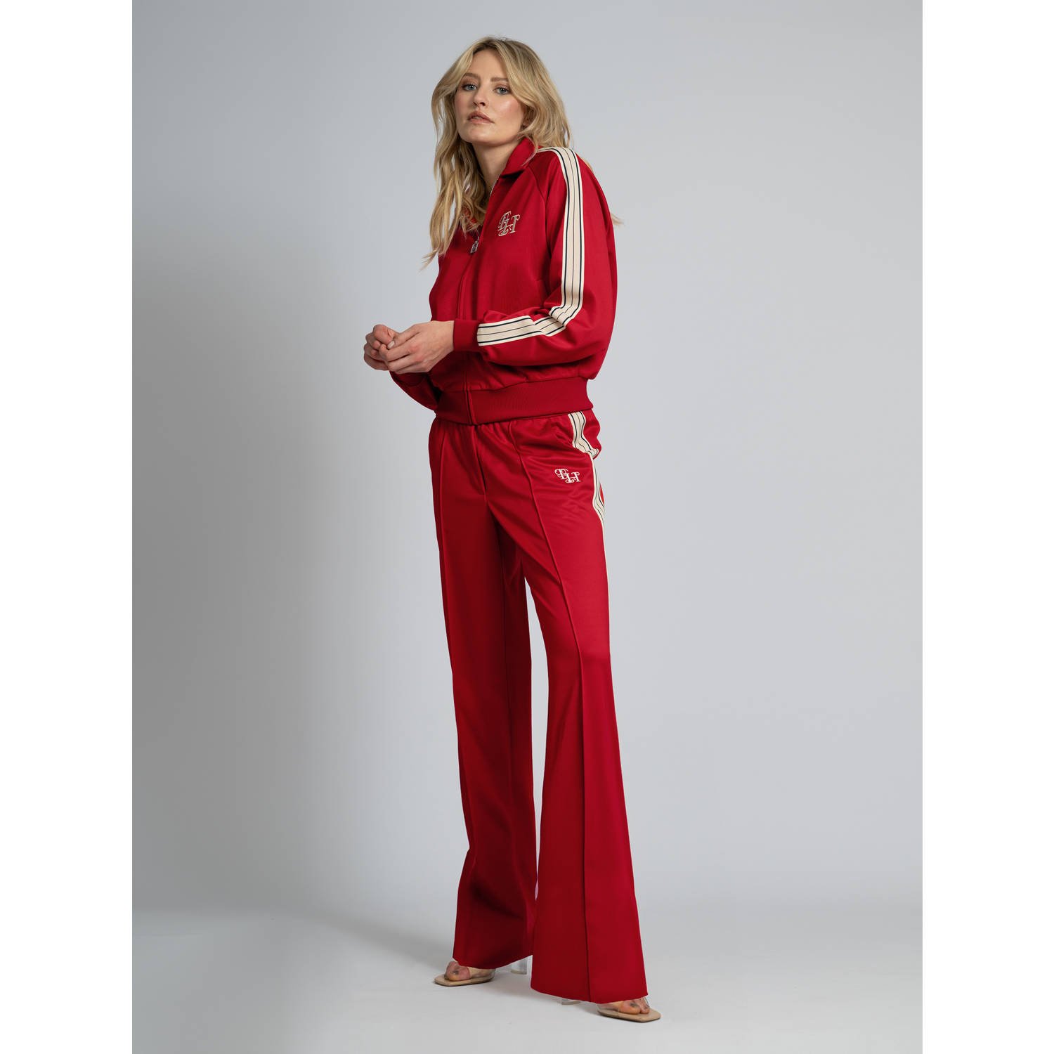 Fifth House straight high waist broek rood