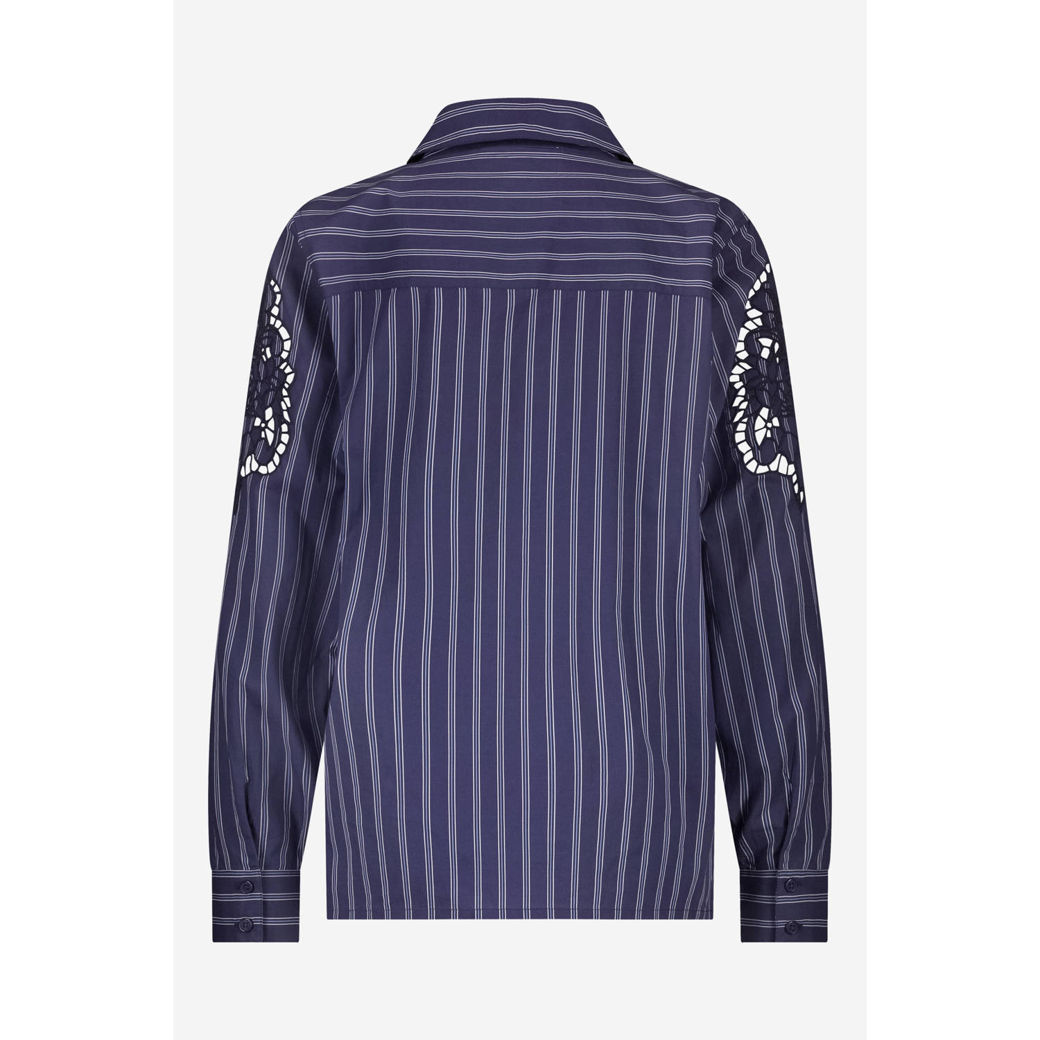 Fifth House blouse donkerblauw broderie