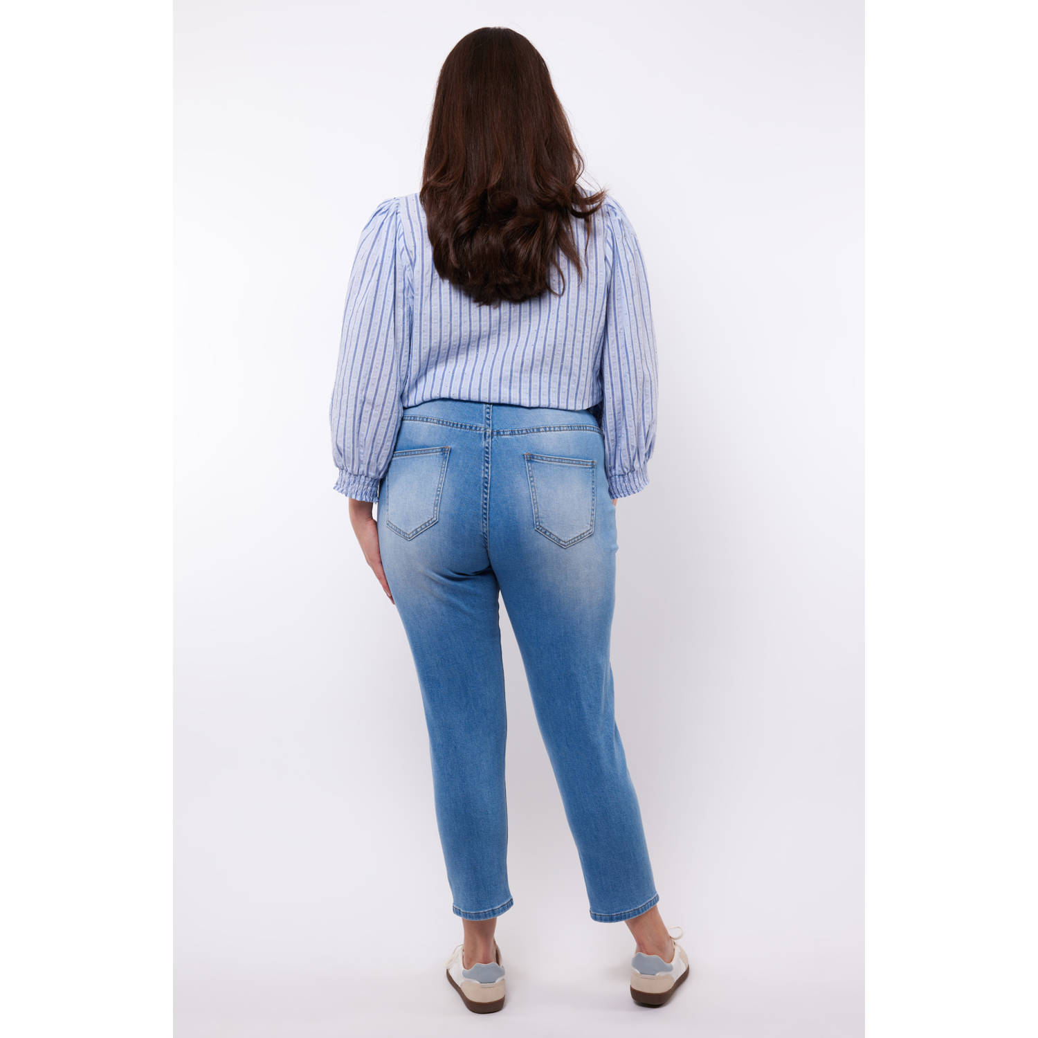 Exxcellent high waist skinny jeans light blue denim