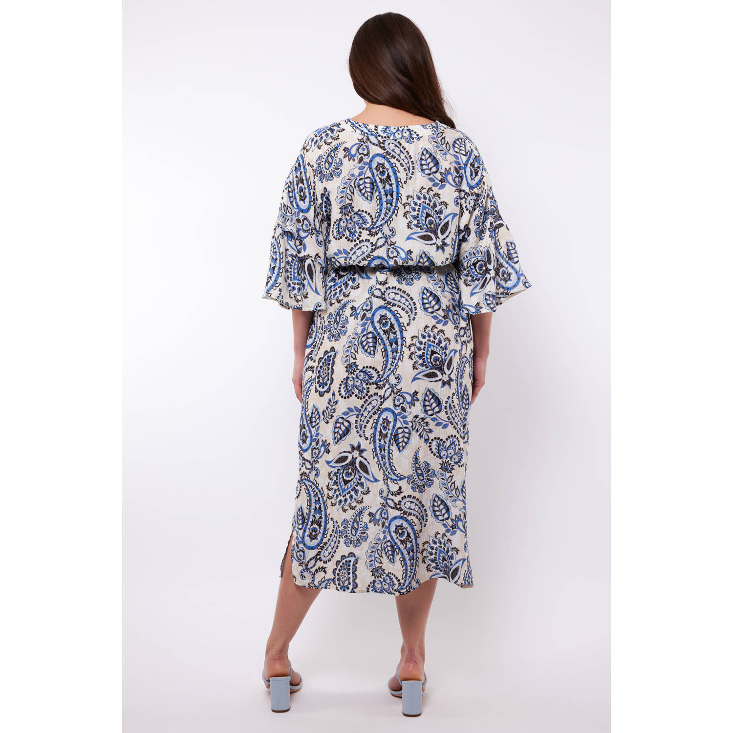 Exxcellent midi jurk blauw