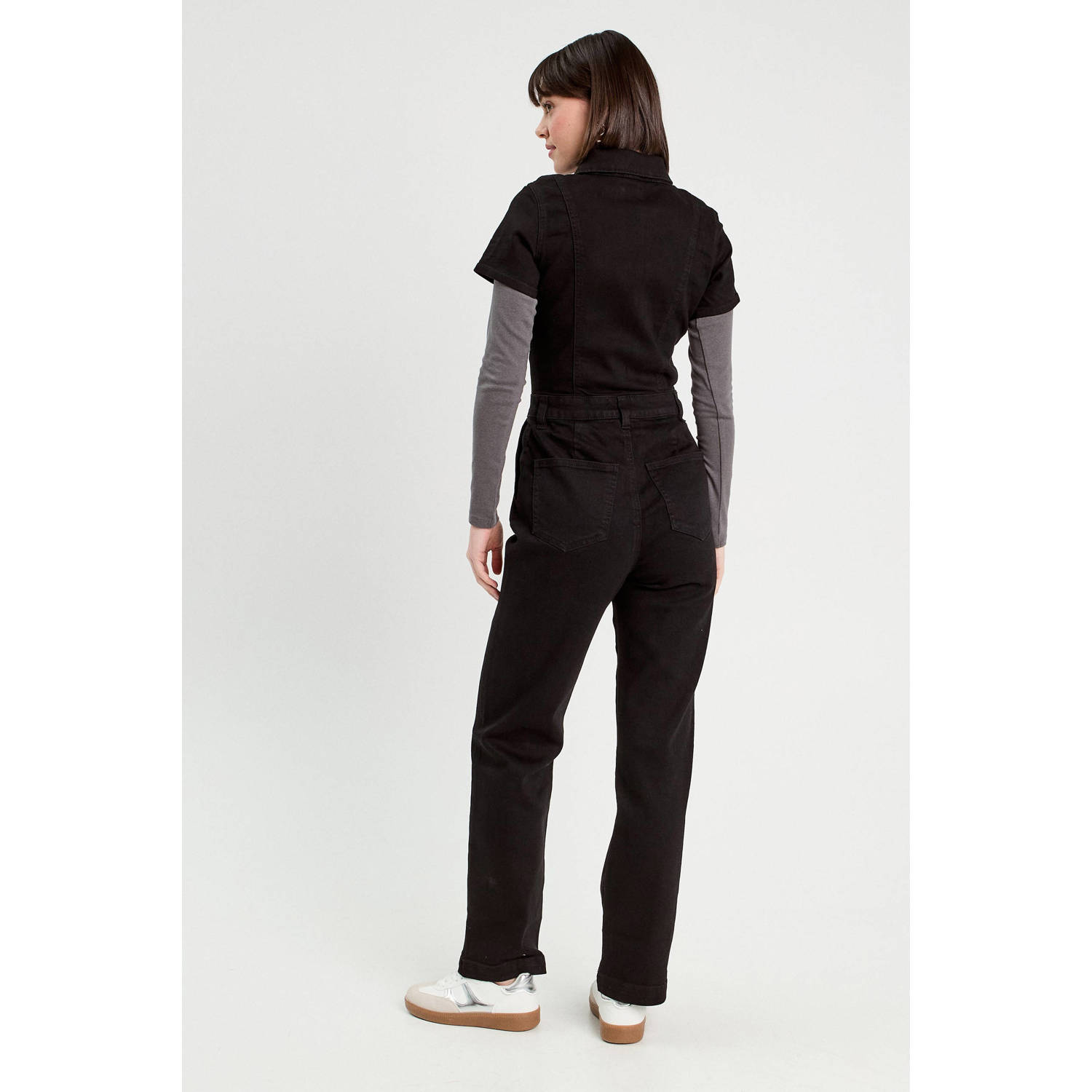 Cache denim jumpsuit black denim