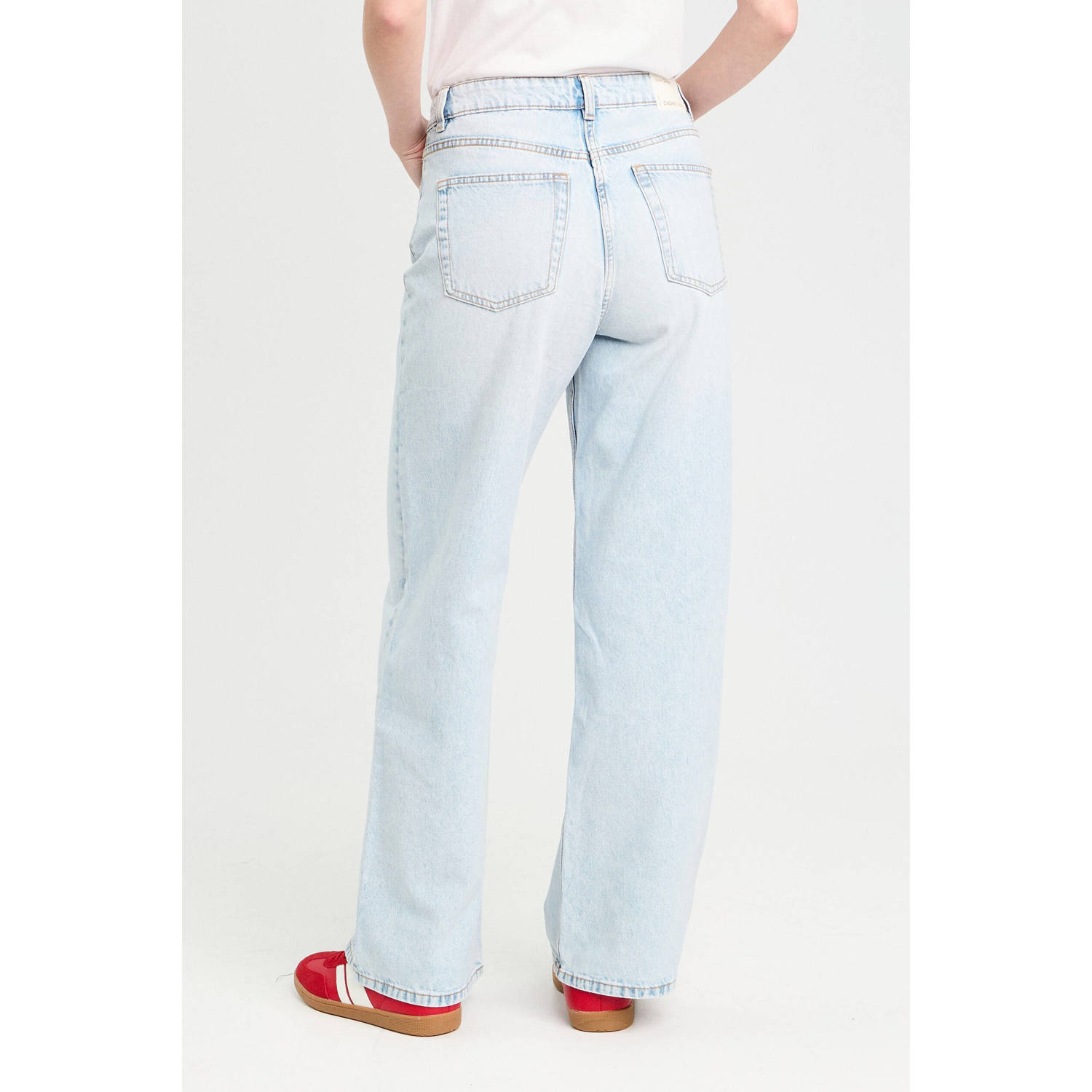Cache wide leg jeans light blue denim