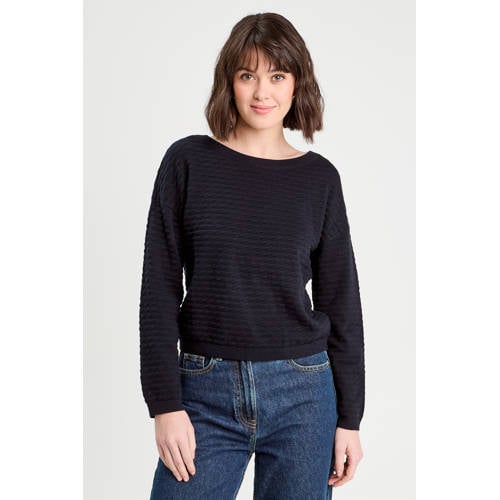 Cache Cache pullover donkerblauw ajour afbeelding