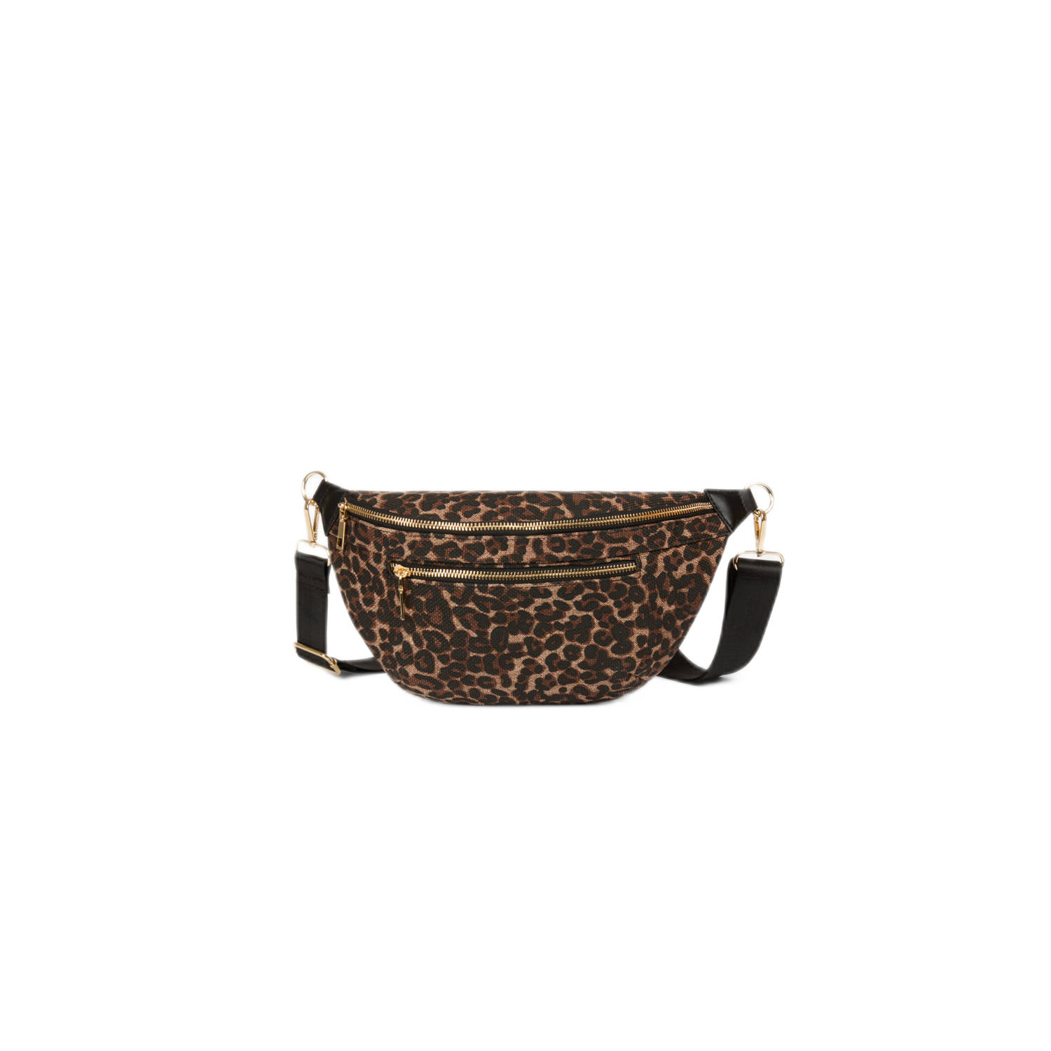 Morgan crossbody tas met panterprint bruin