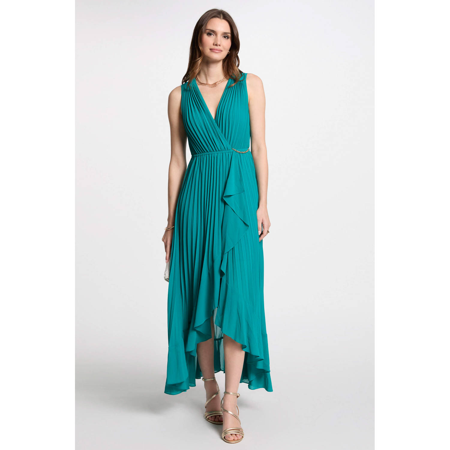 Morgan jurk turquoise