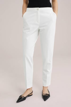 tapered fit pantalon wit