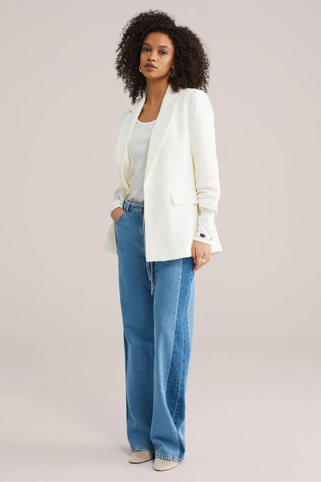 WE Fashion regular blazer wit