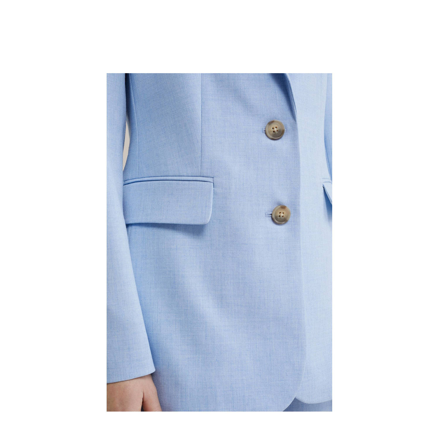 WE Fashion regular blazer lichtblauw