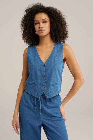 gilet medium blue denim