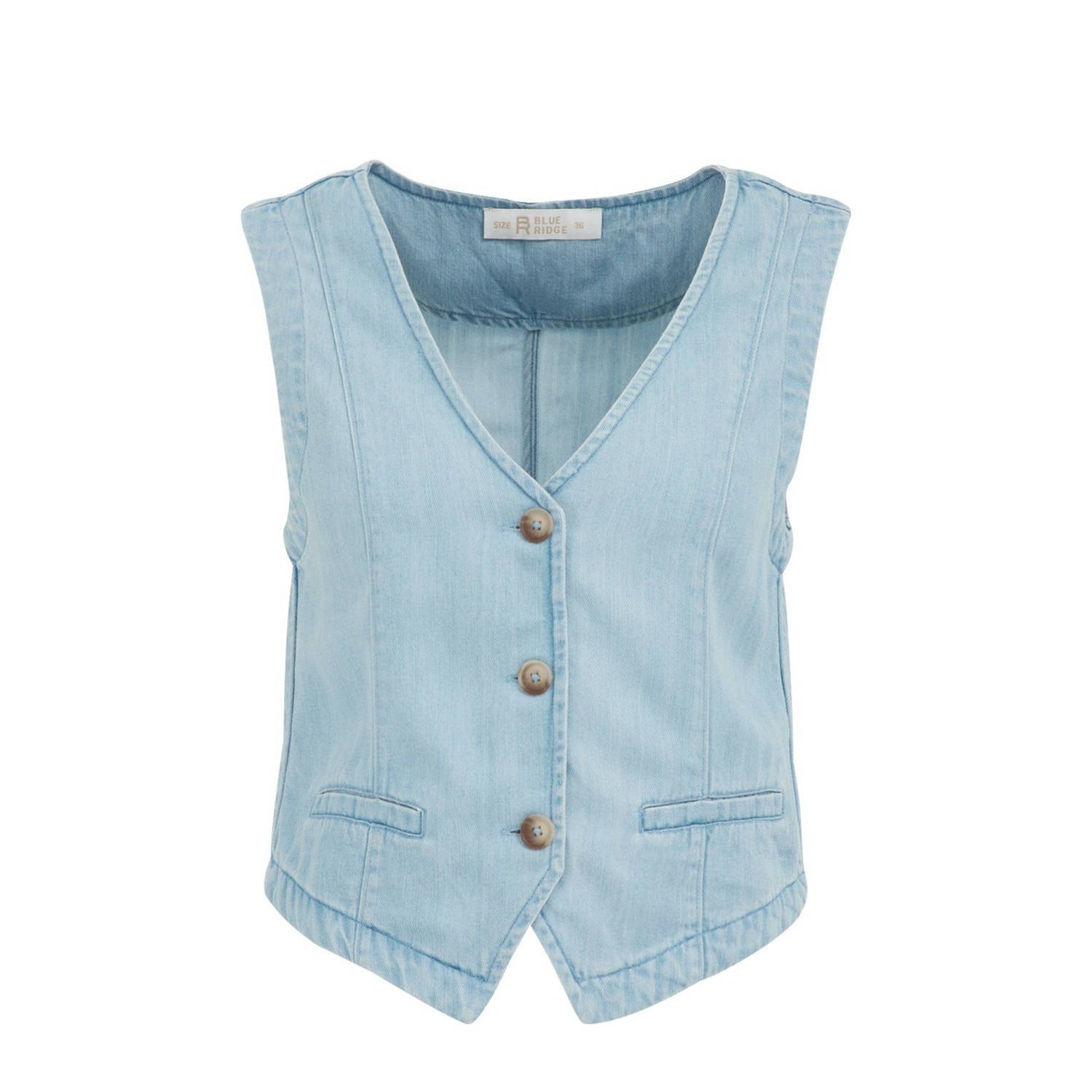 WE Fashion gilet light blue denim