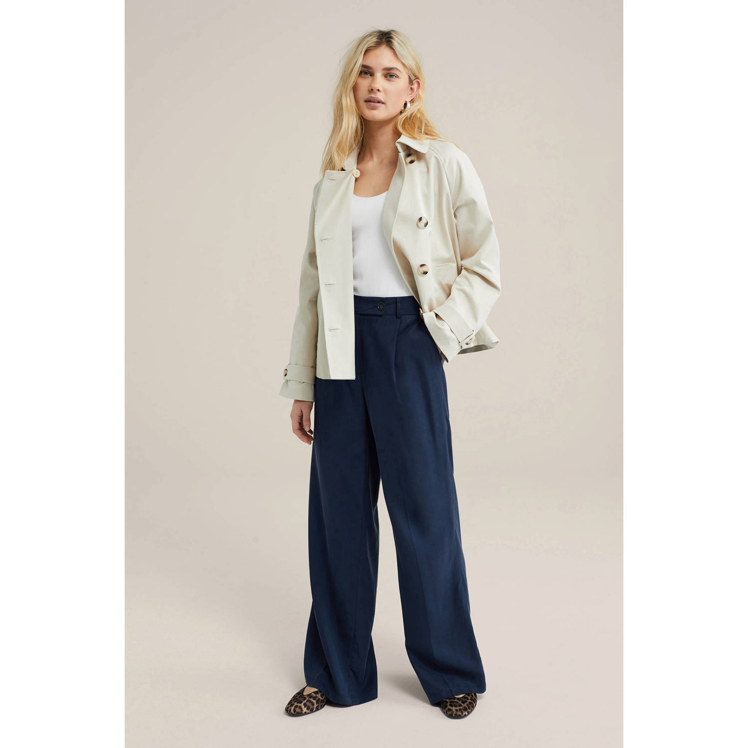 WE Fashion trenchcoat jas ecru