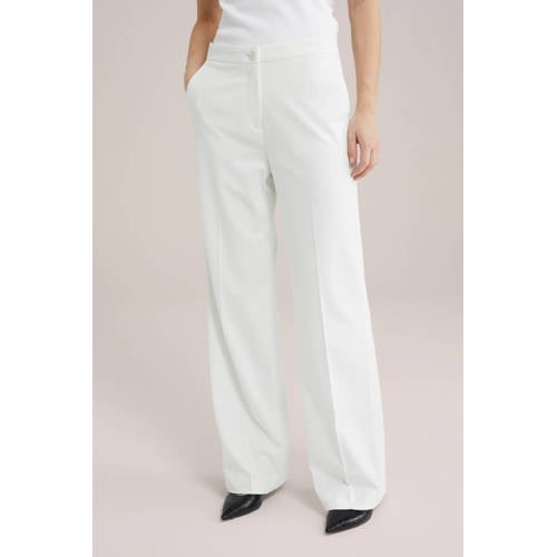 WE Fashion high waist pantalon wit afbeelding