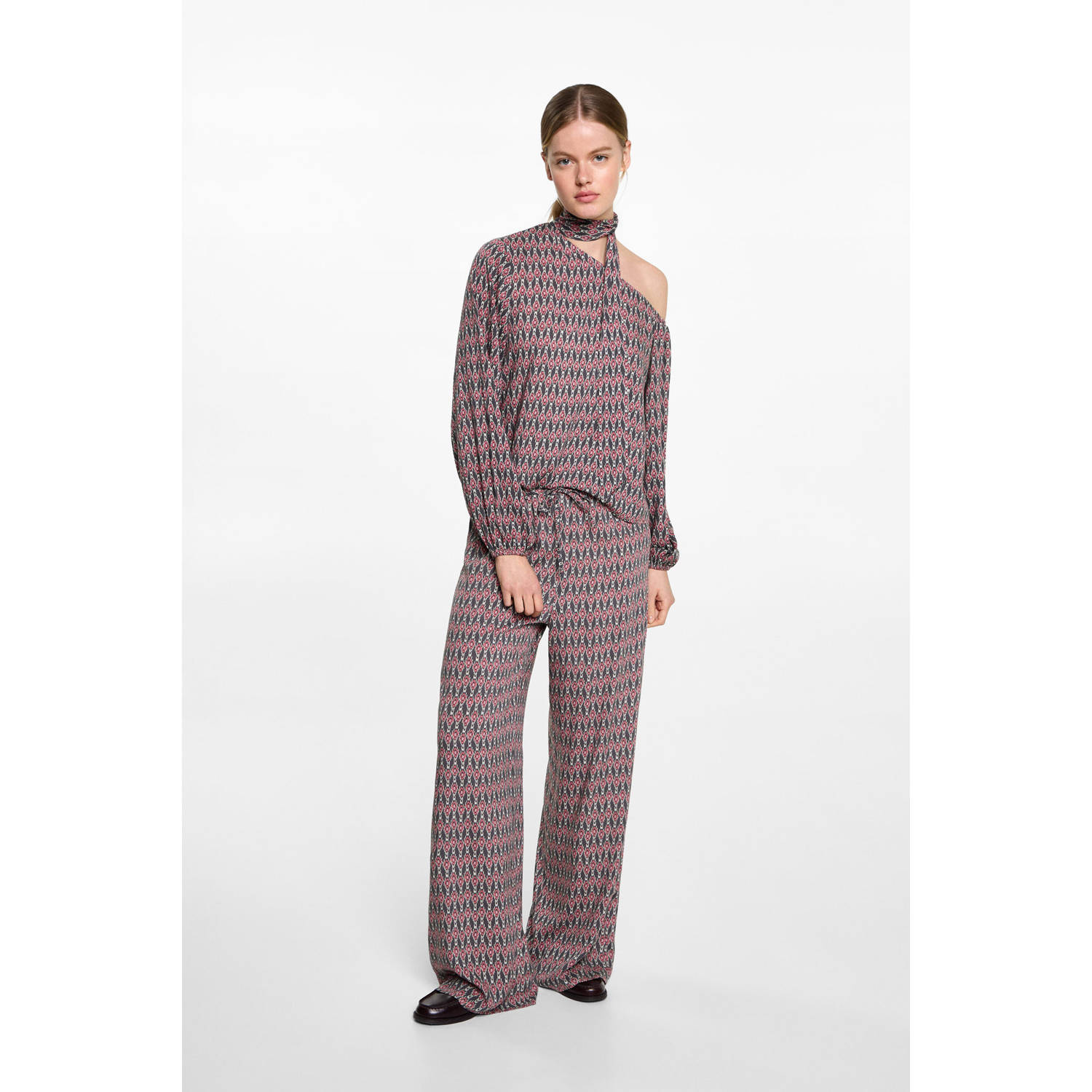 MANGO TEEN straight casual broek rood