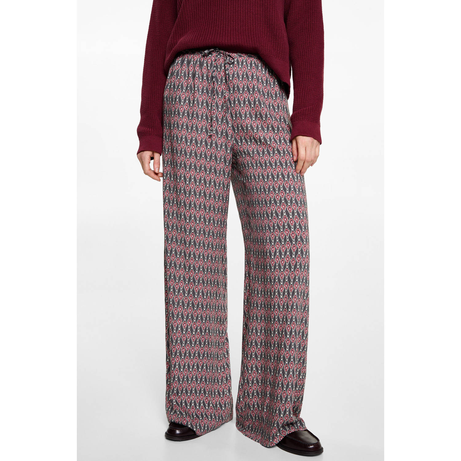 MANGO TEEN straight casual broek rood