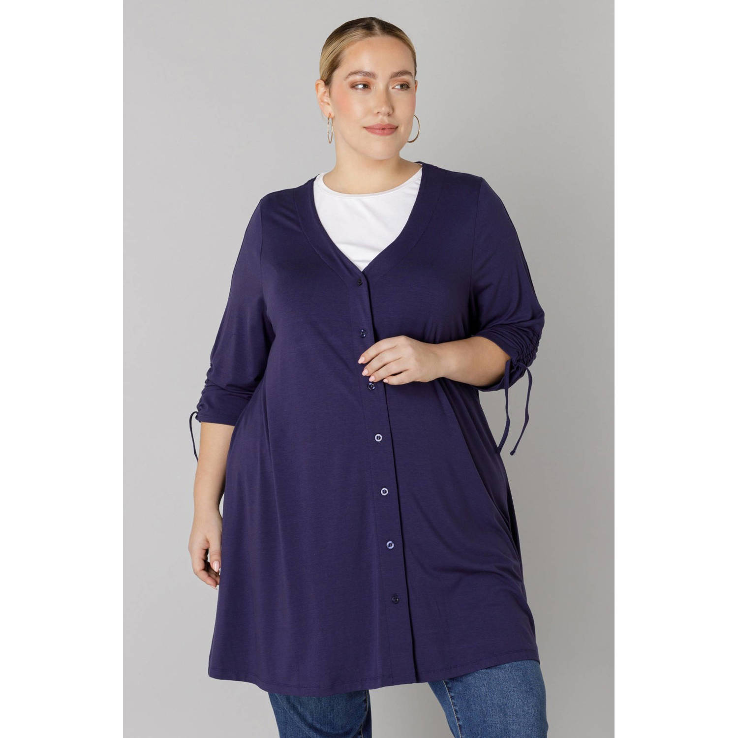 Colletta tuniekblouse donkerpaars