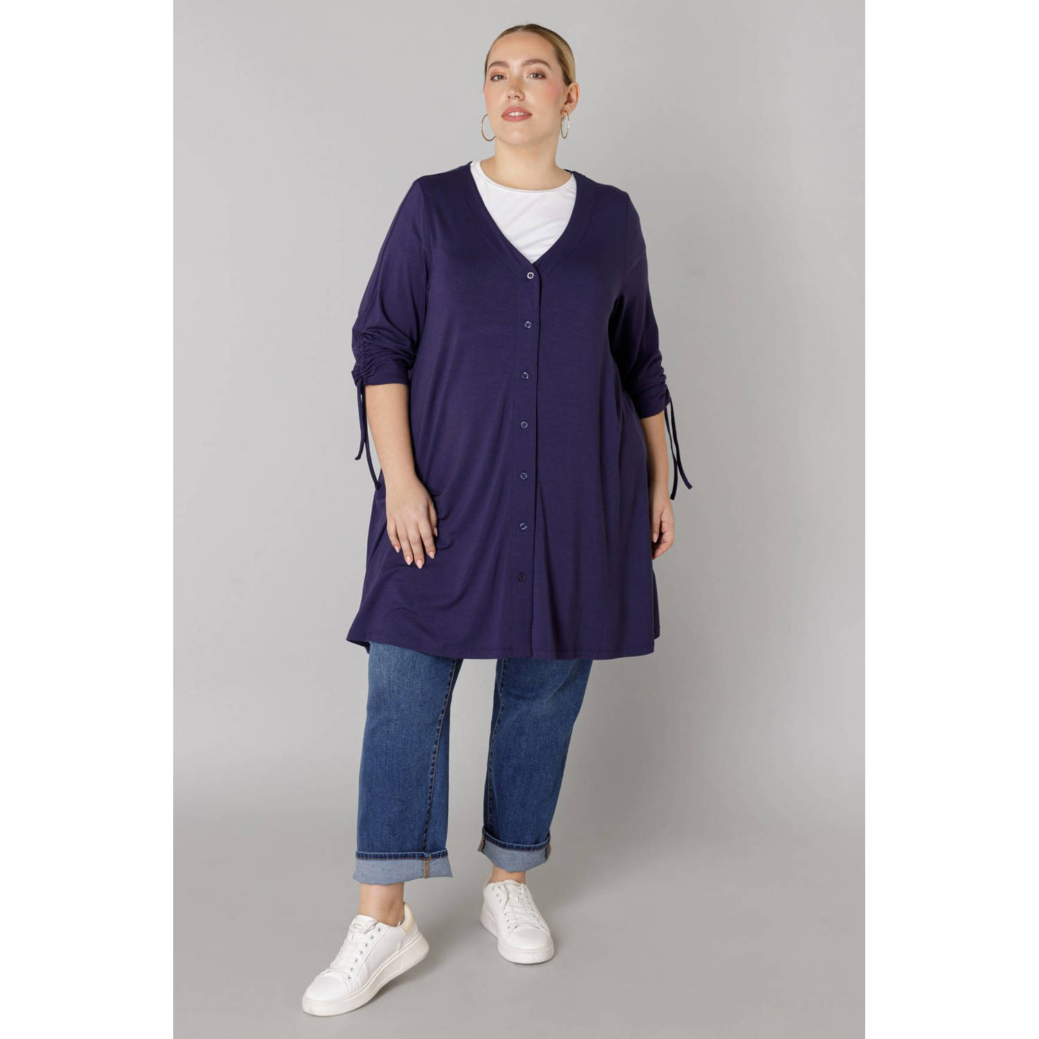 Colletta tuniekblouse donkerpaars