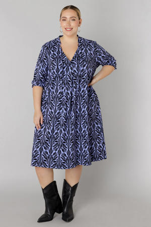 midi jurk paars