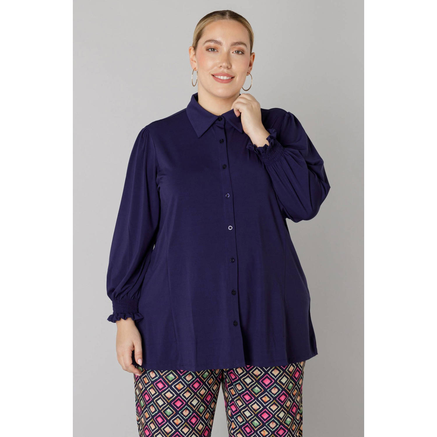 Colletta blouse donkerblauw