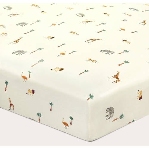 NOUS Kids katoenen kinderhoeslaken (90x200 cm) - ecru afbeelding