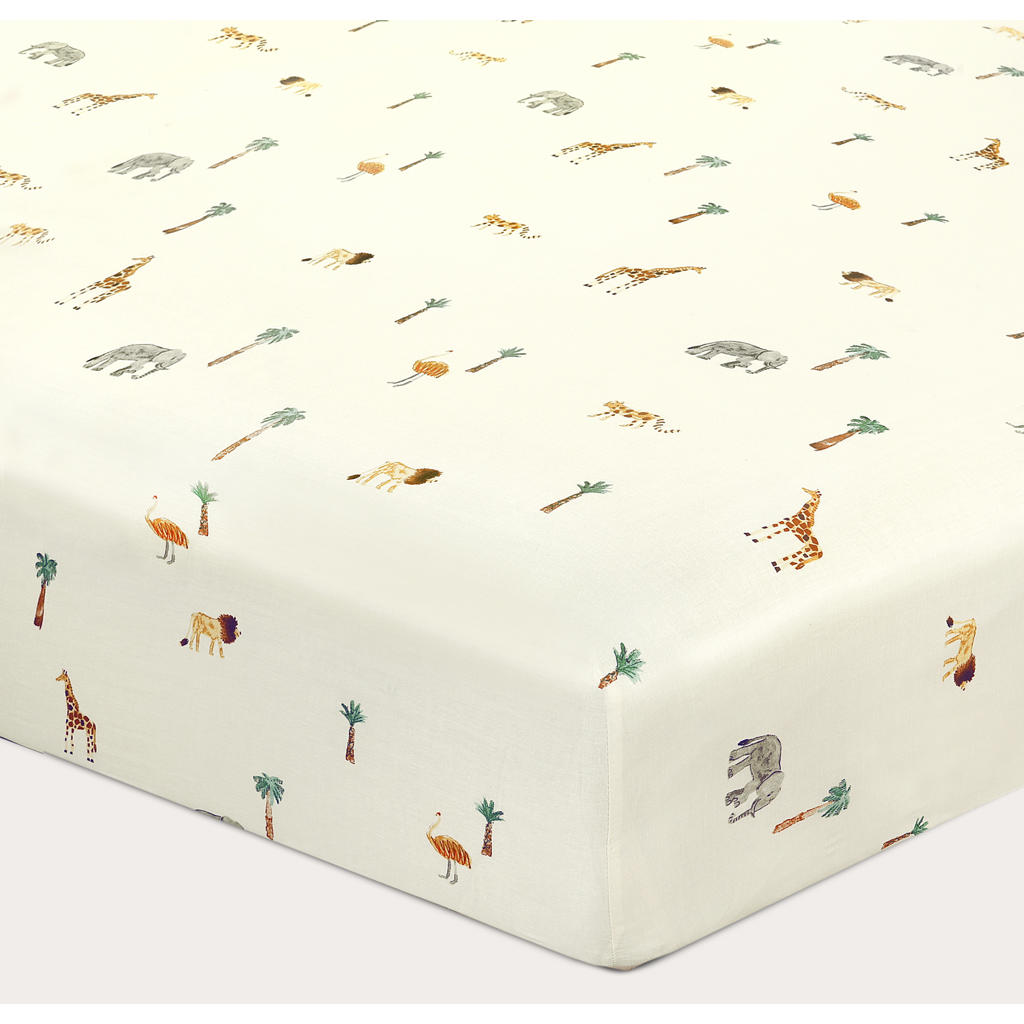 NOUS Kids katoenen kinderhoeslaken (150x70 cm) - ecru