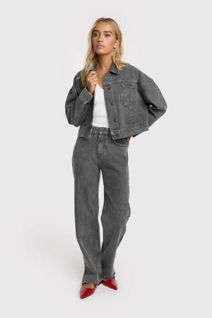 wide leg jeans grey denim