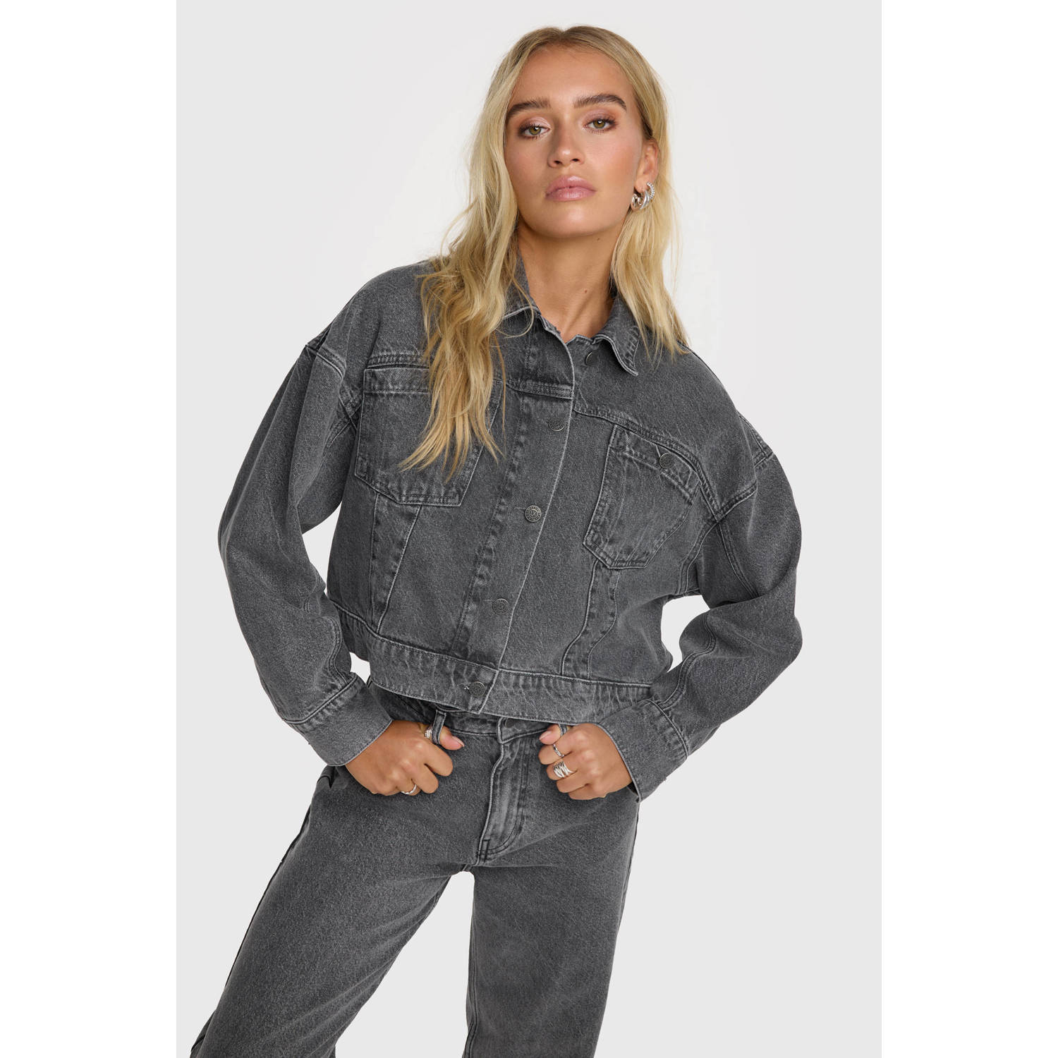 Alix the Label spijkerjas grey denim