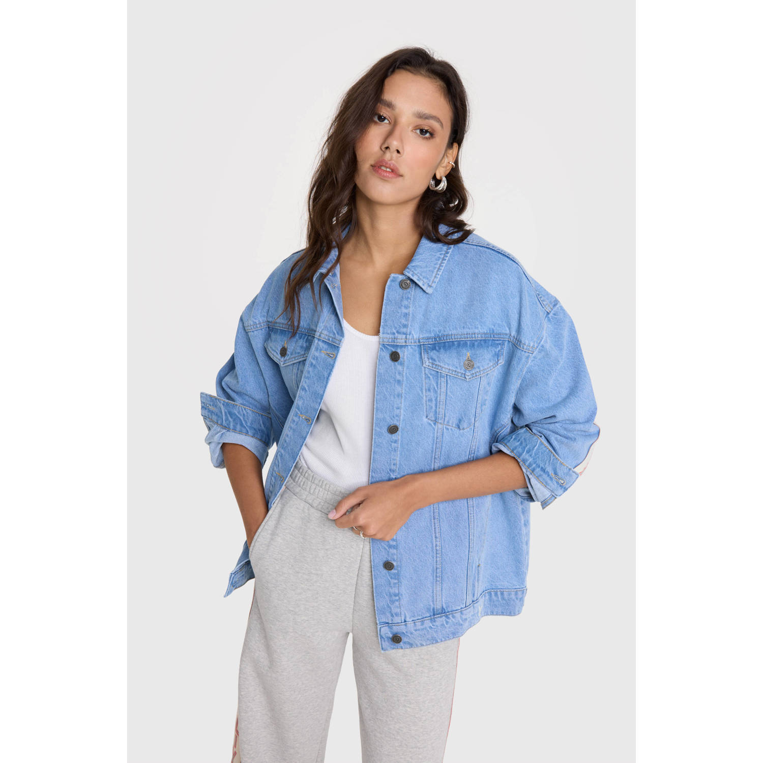 Alix the Label spijkerjas medium blue denim