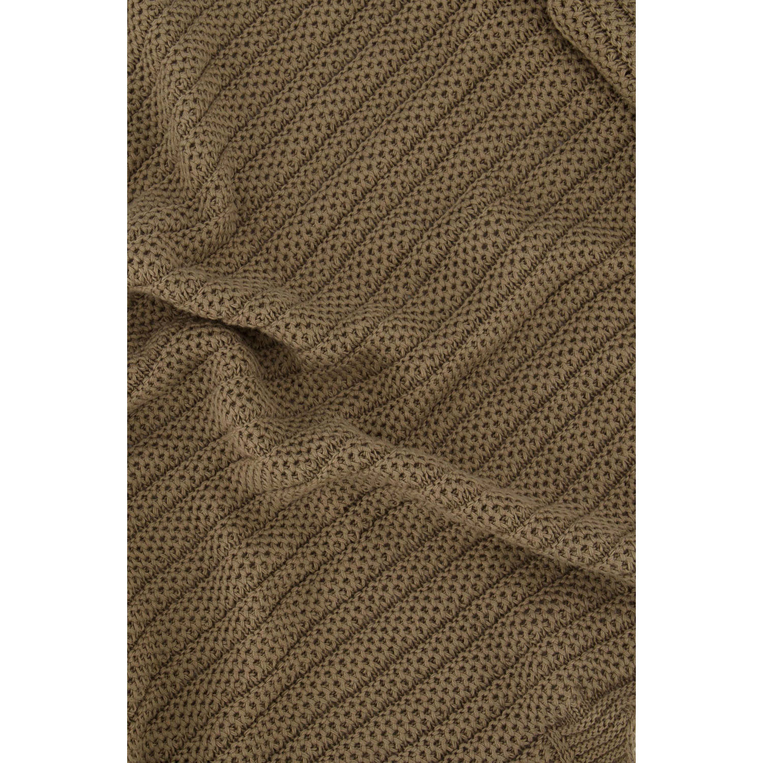 Zusss vest kaki fijn gebreid