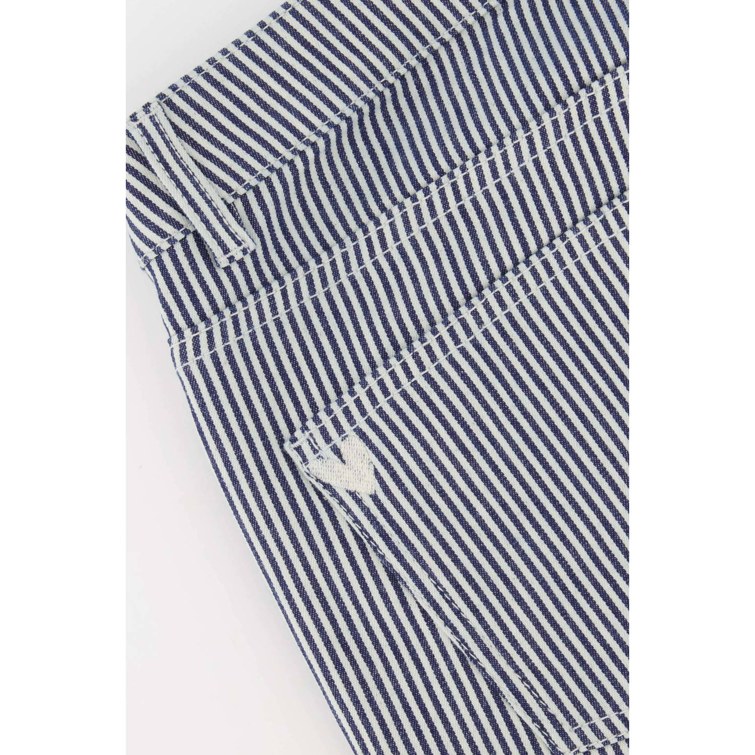Zusss flared regular waist flared broek donkerblauw