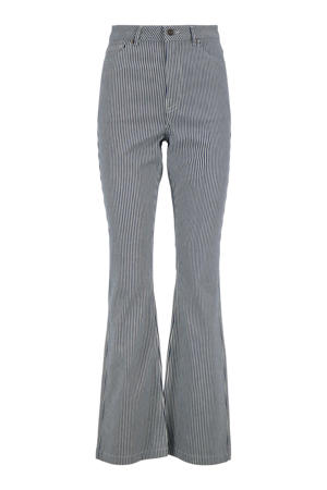 flared regular waist flared broek donkerblauw
