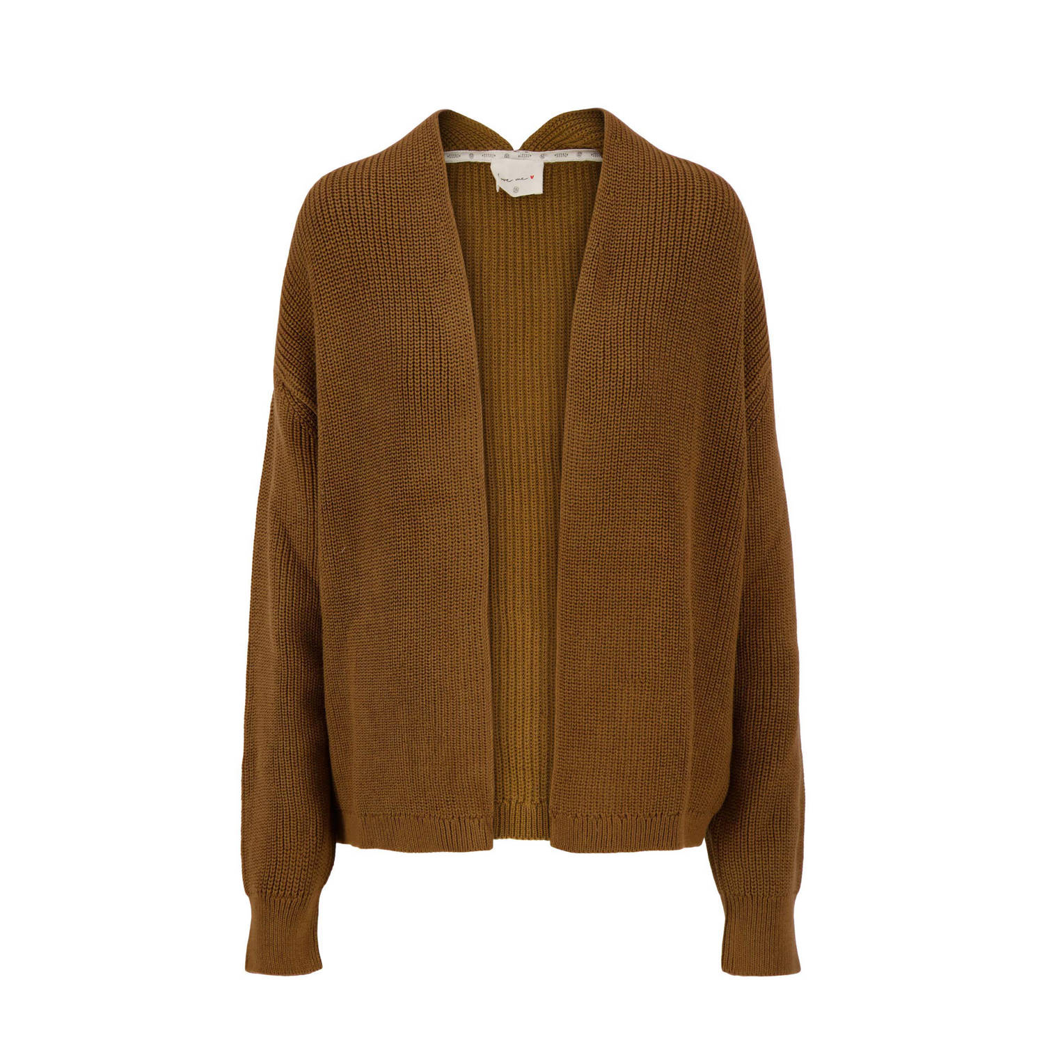 Zusss vest camel fijn gebreid