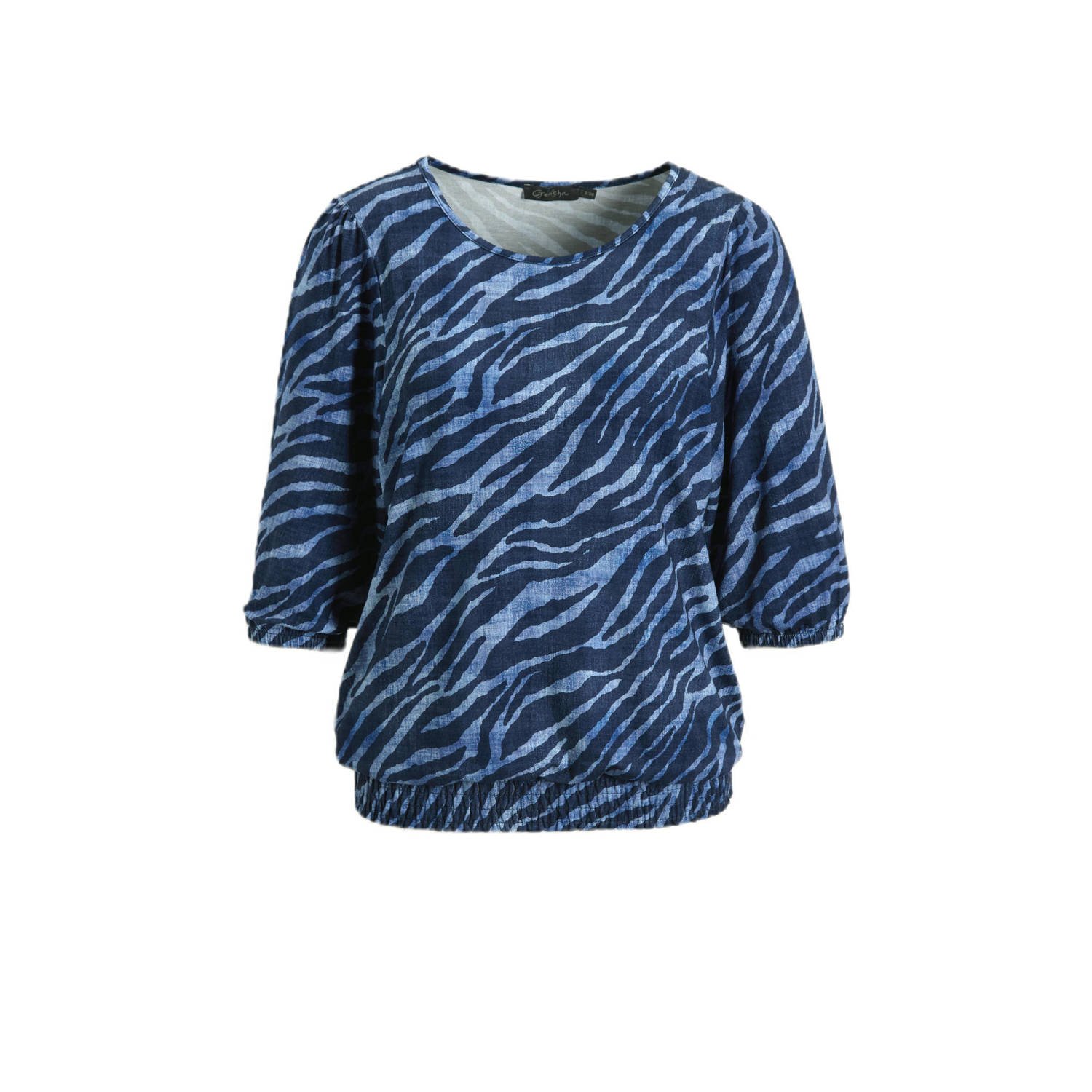 Geisha top blauw