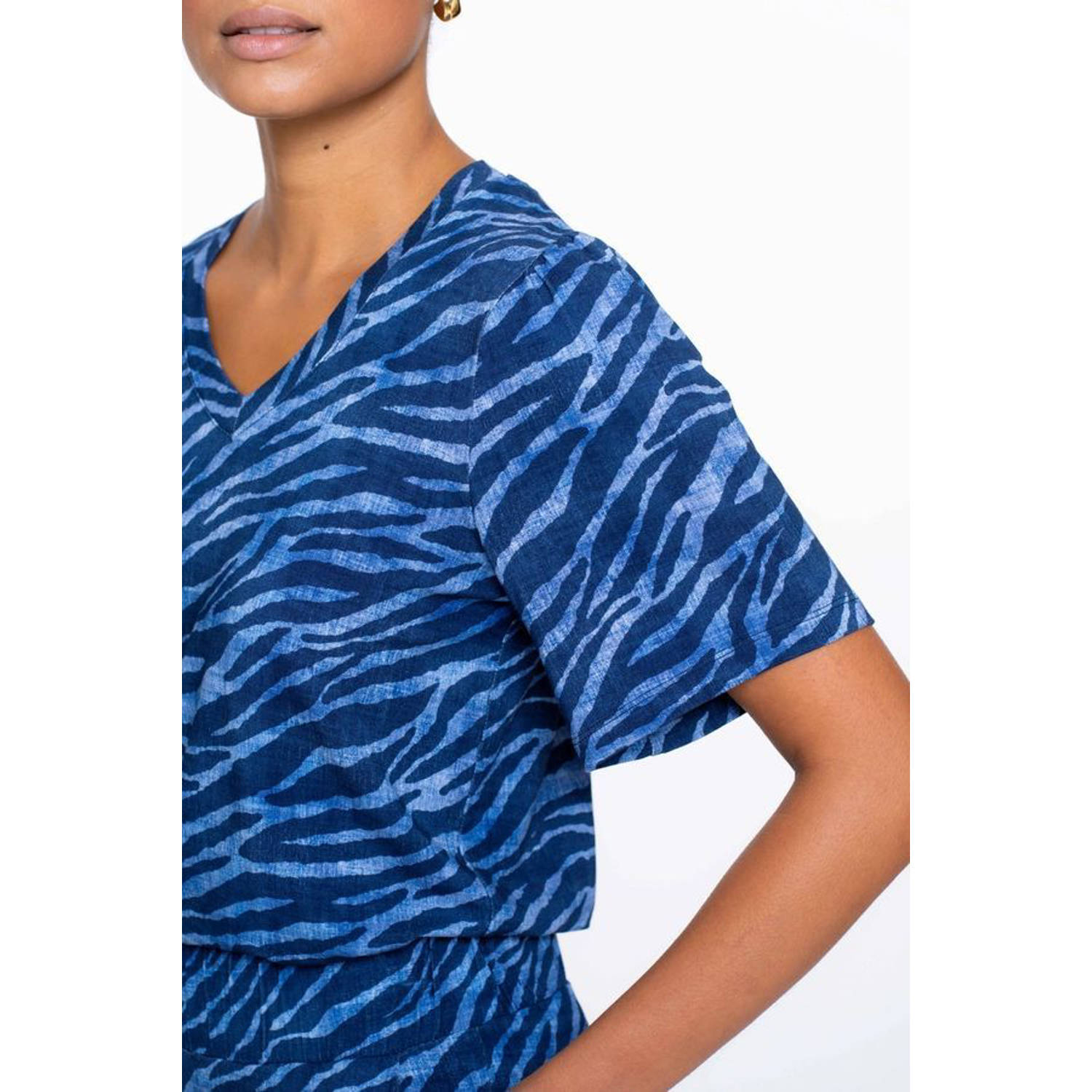 Geisha top blauw