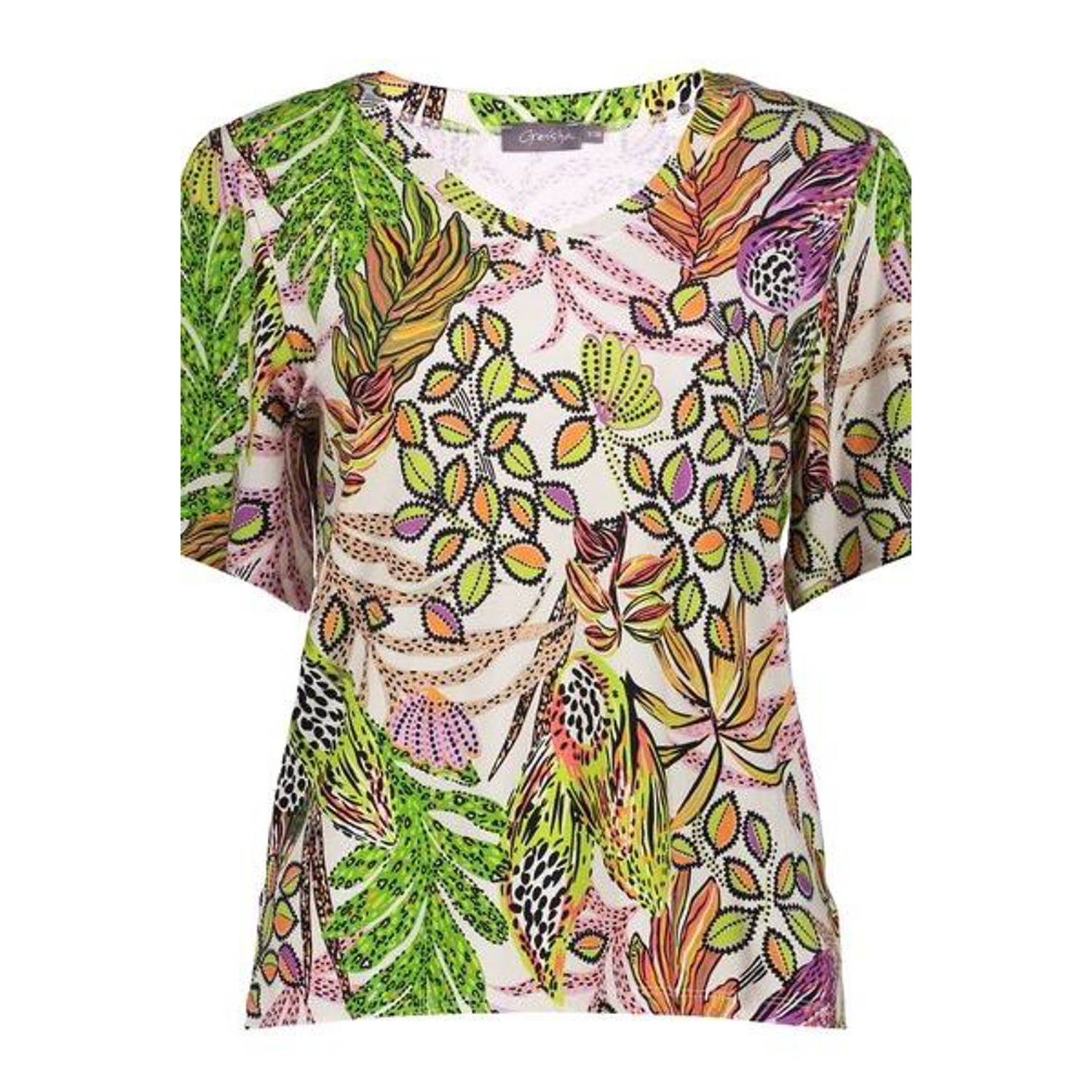 Geisha top limegroen