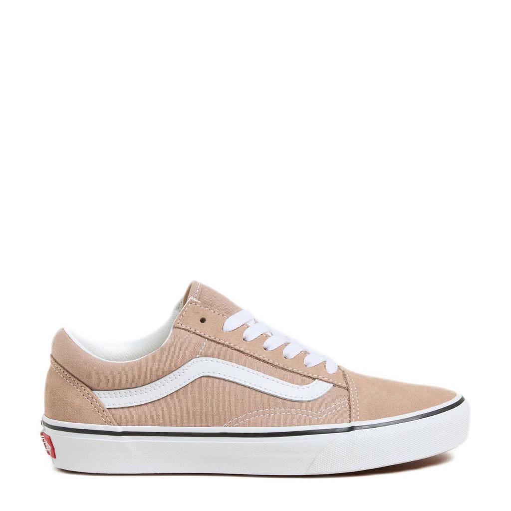 Taupe heren VANS Old Skool sneakers van suède/voering: textiel/voetbed: textiel met veters