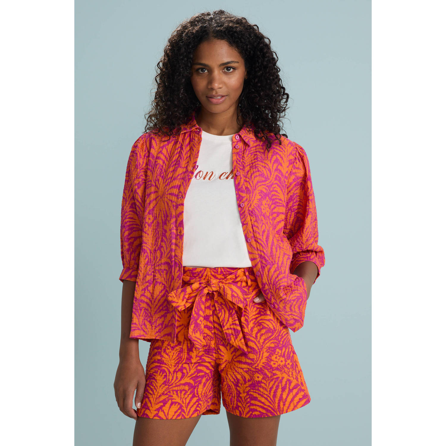 Geisha blouse oranje