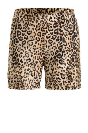straight regular waist casual short donkerbruin