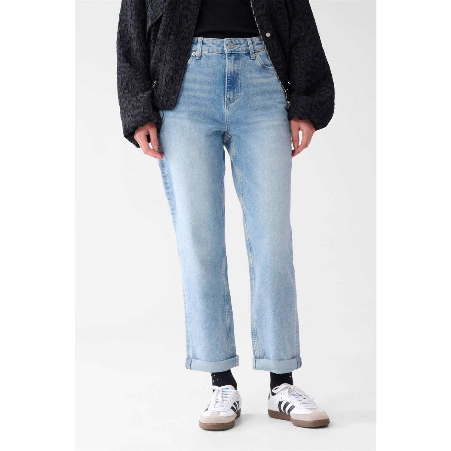 Shoeby regular waist tapered jeans light blue denim