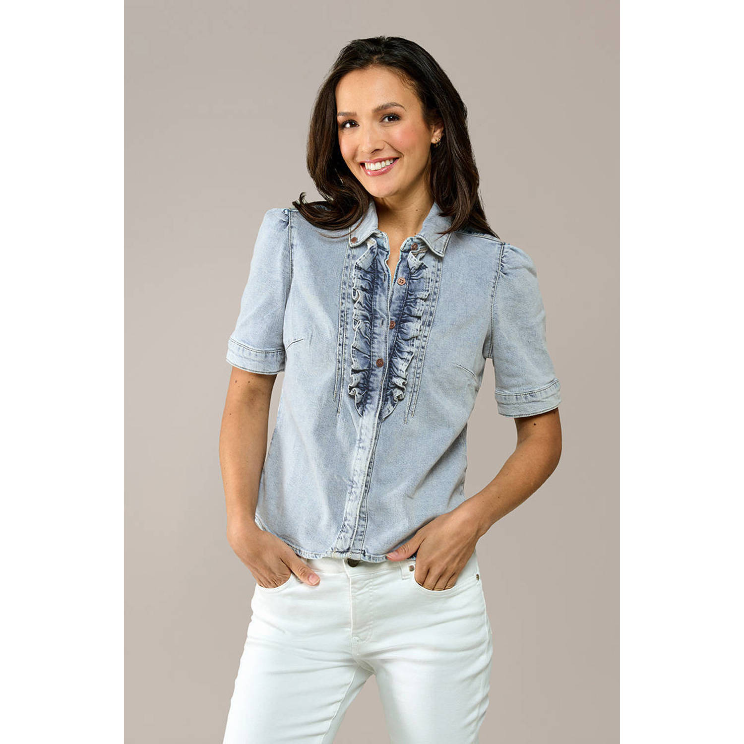 Mart Visser X Caroline Tensen top light blue denim