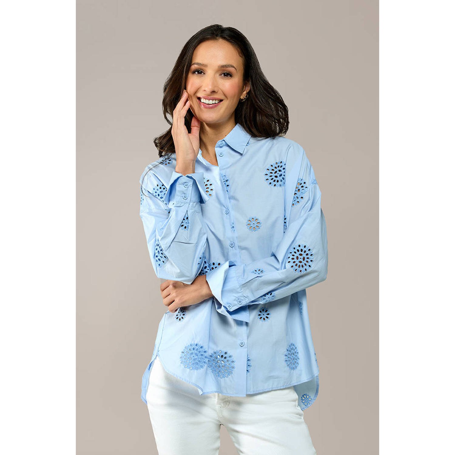 Mart Visser X Caroline Tensen blouse lichtblauw